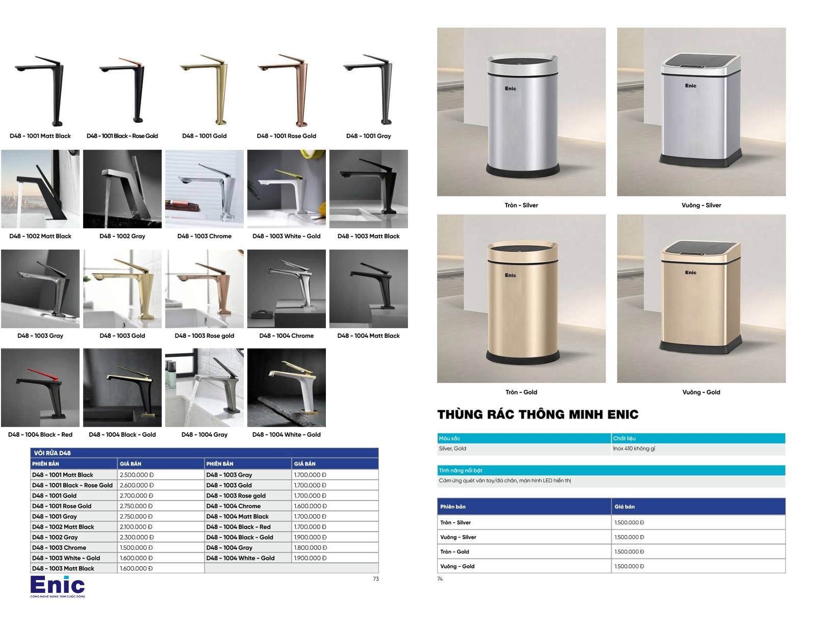Thiết bị vệ sinh ENIC Catalogue và Bảng giá mới nhất 2024 /Page 37